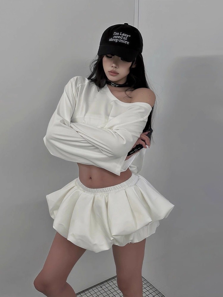 Asymmetric Top Women - 2025 Harajuku Fashion Design Abiti casual