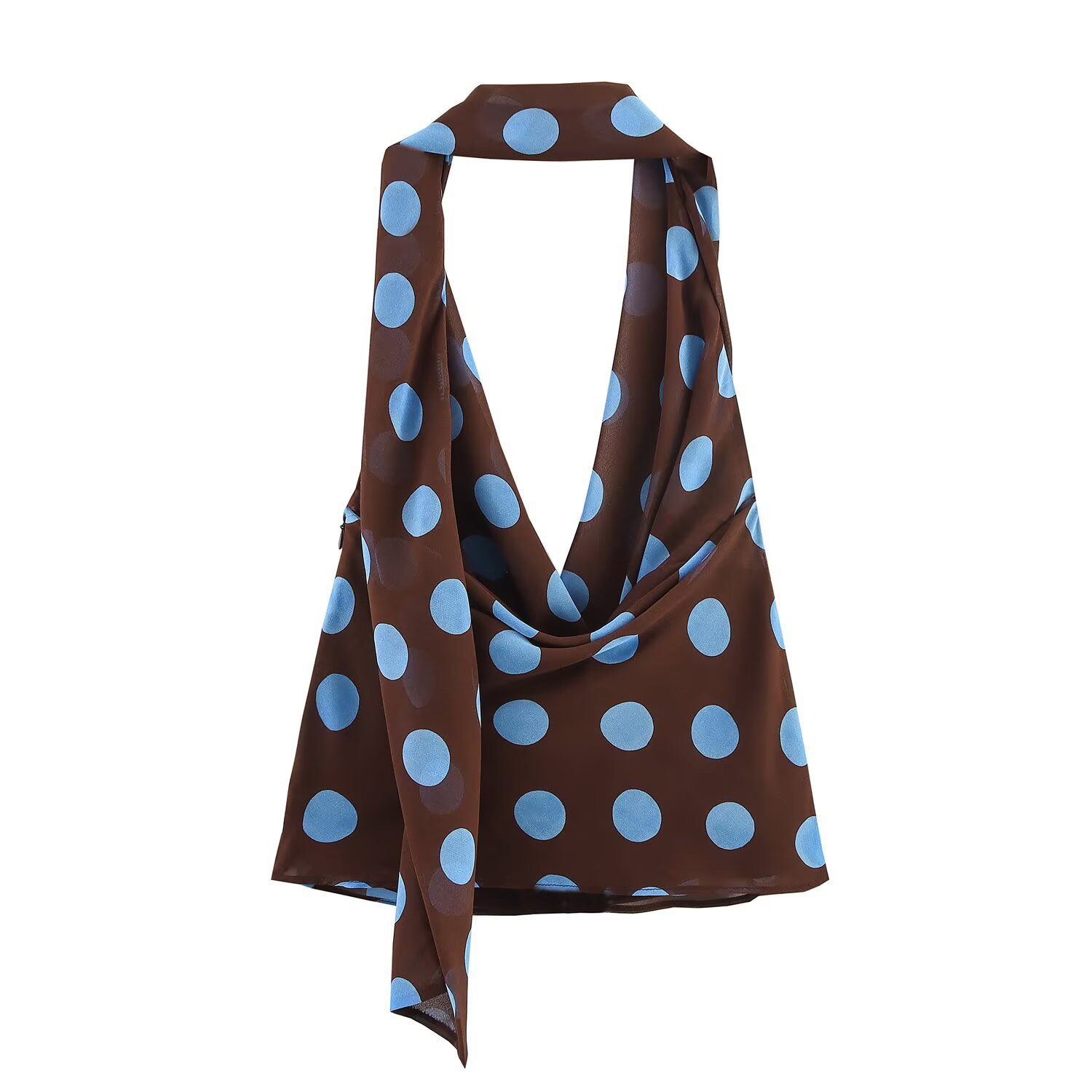 Asymmetric Top Women - Completo coordinato vintage francese a pois
