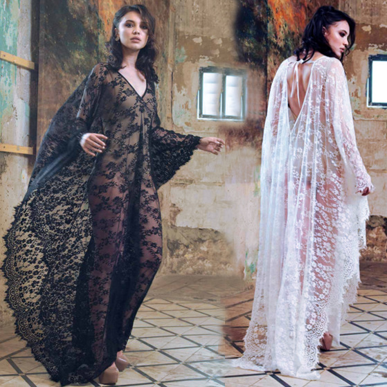 Women Fashion Photoshoot - Abito Lungo in Pizzo per Donna,