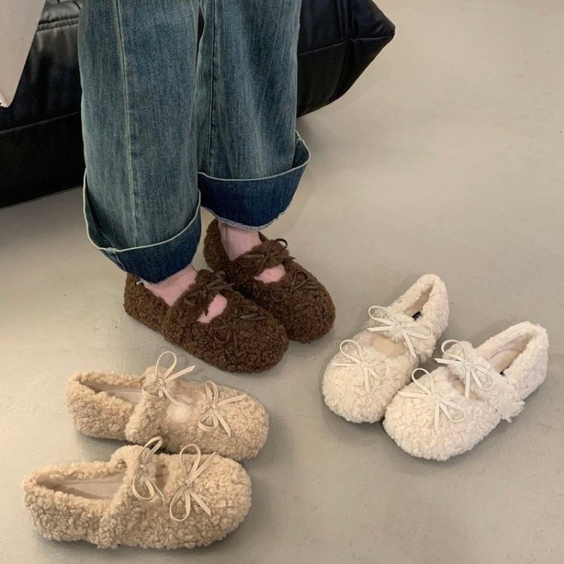 Women Fashion Online - Ballerine in shearling da donna di