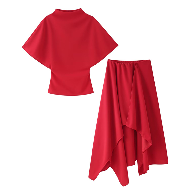 Asymmetric Top Women - Guobioziy Completo Due Pezzi Stile Coreano