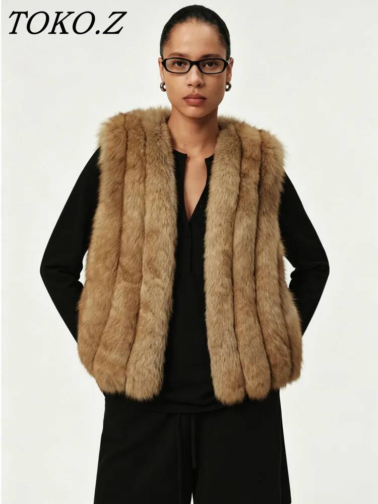 Women'S Fashion Gilet - Gilet da donna TOKO in pelliccia