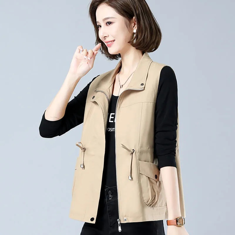 Women'S Fashion Gilet - Gilet leggero da donna con collo