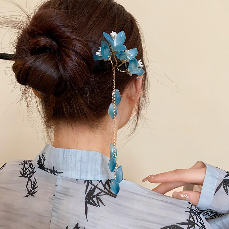 Nuovo stile cinese blu smalto  - Women Fashion Hair Style recensione e prezzo
