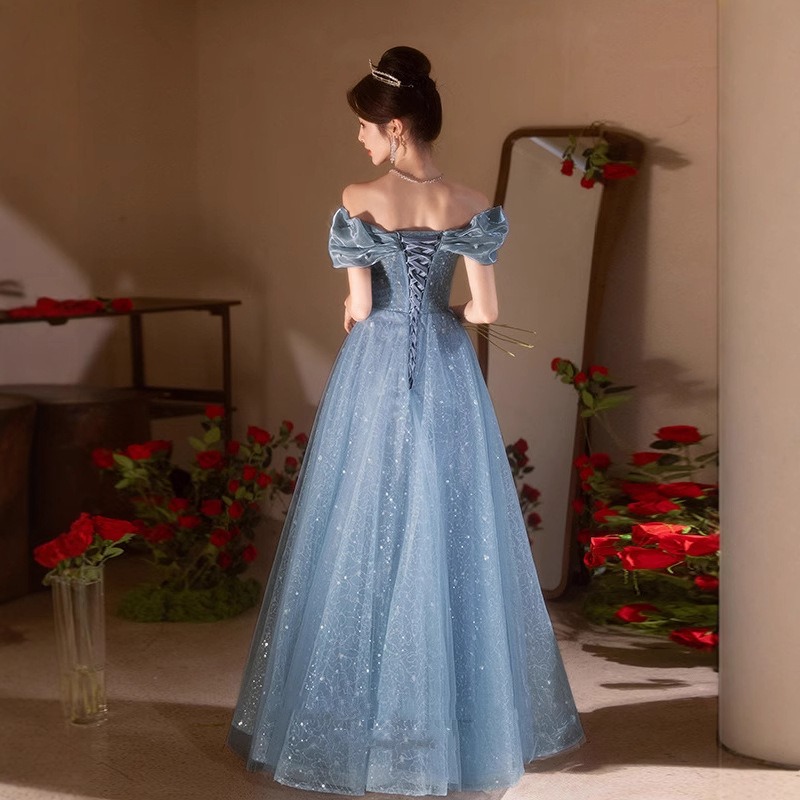 Abito da sera blu ricamato mon - Women'S Fashion Middle Ages recensione e prezzo