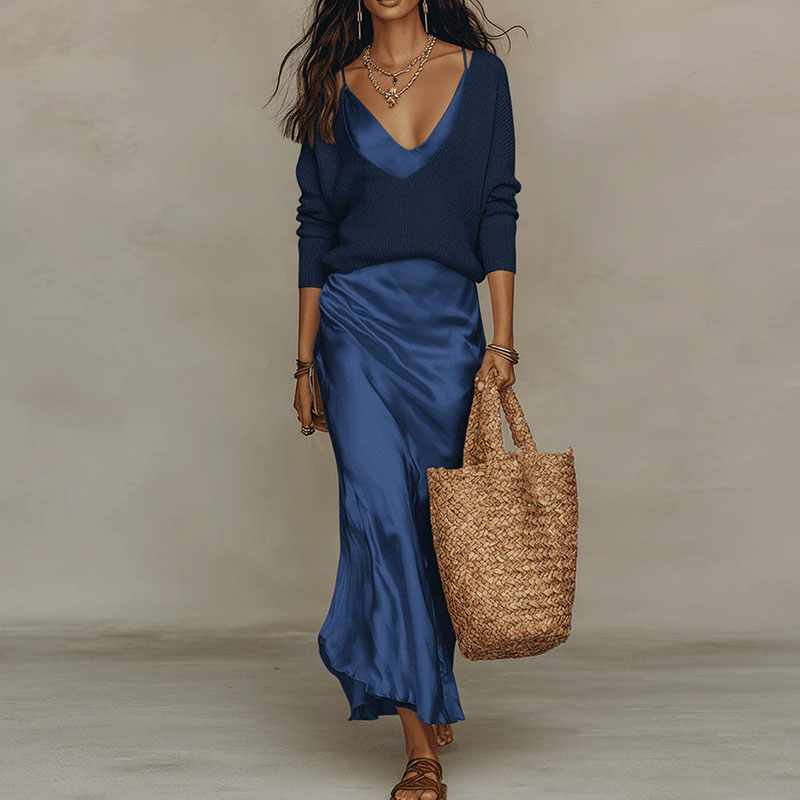 Elegante Completo Due Pezzi da - Women'S Fashion Knitwear recensione e prezzo