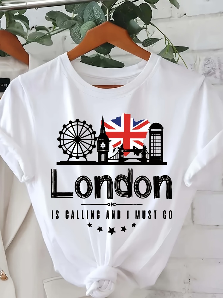 T-shirt con stampa di lettere  - Women'S Fashion London recensione e prezzo
