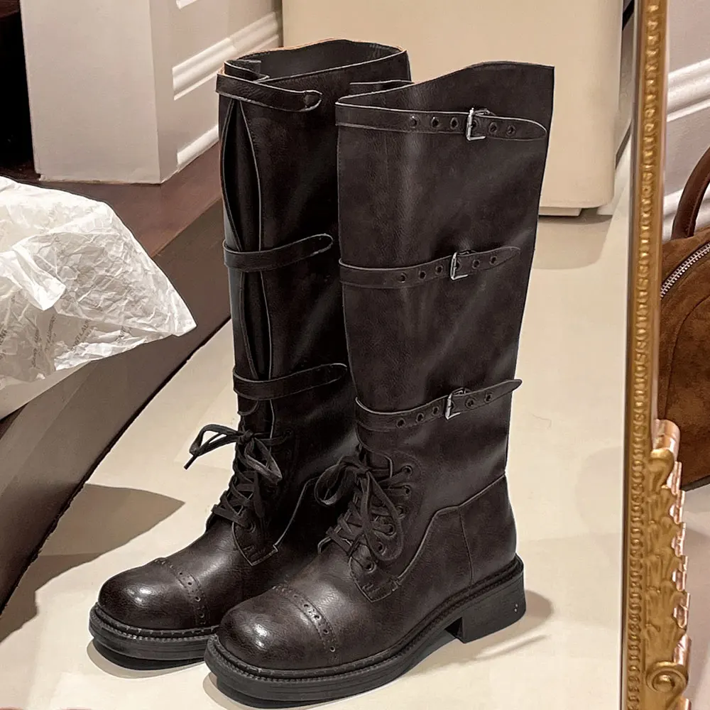 Stivali alti al ginocchio da d - Women'S Fashion Leather Boots recensione e prezzo