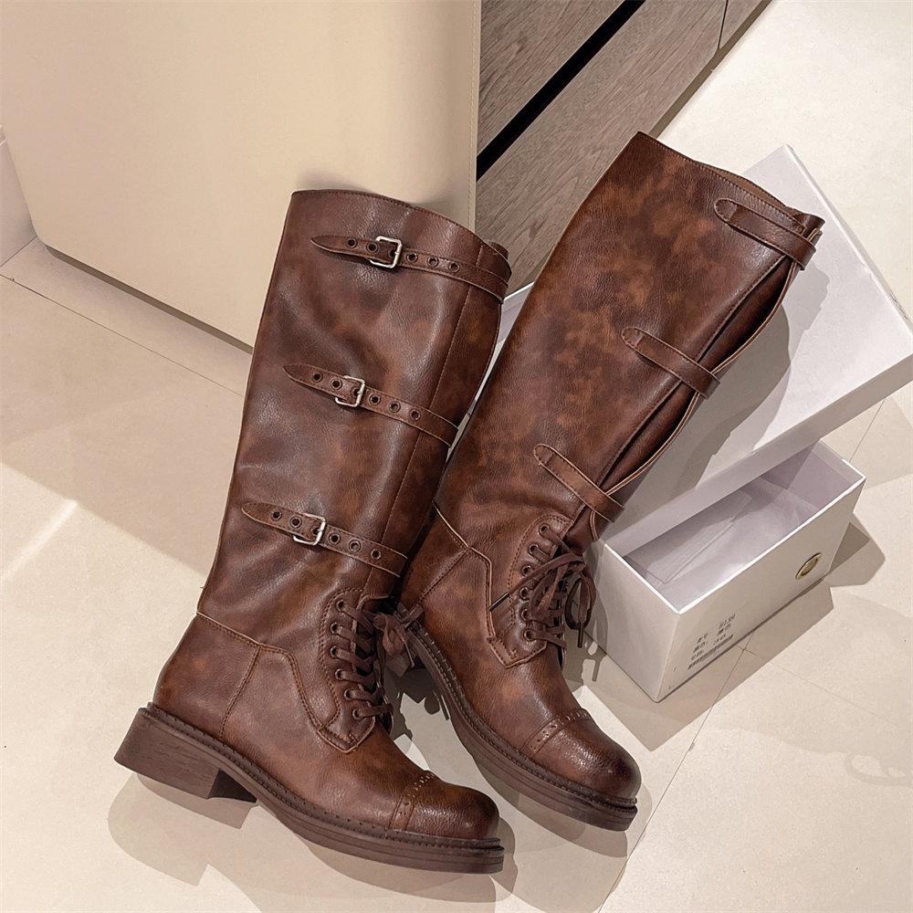 Stivali alti al ginocchio da d - Women'S Fashion Leather Boots recensione e prezzo