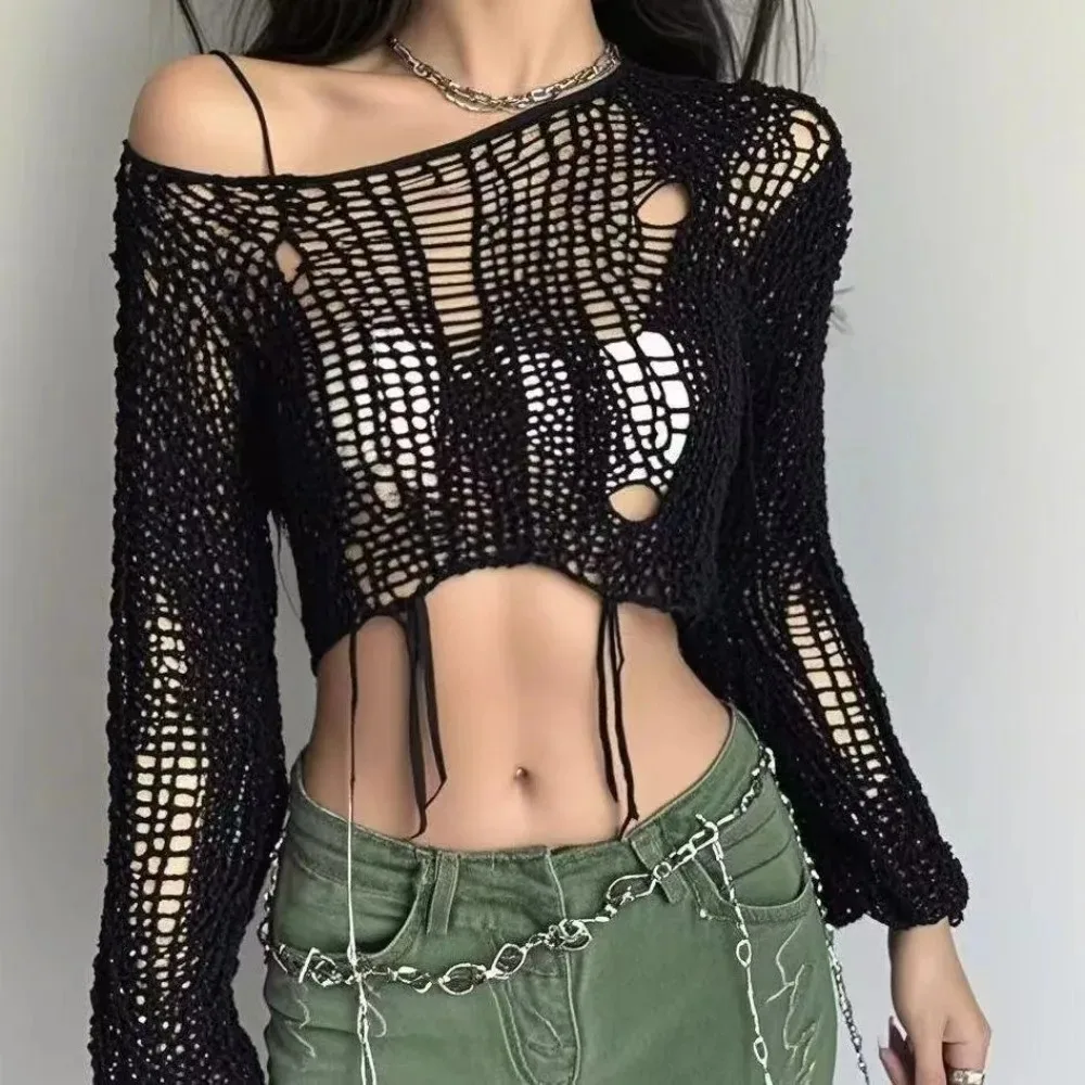 Maglione Corto con Fori Sexy G - Women'S Fashion Knitwear recensione e prezzo