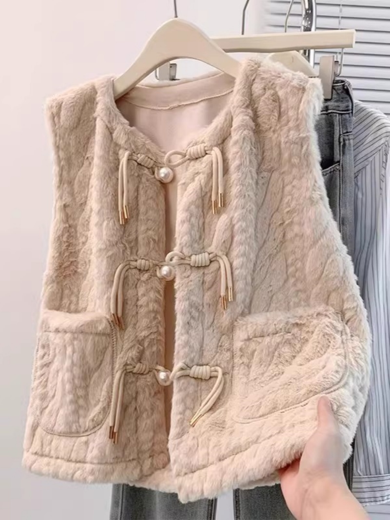 Gilet in peluche goffrato alla - Women'S Fashion Gilet recensione e prezzo