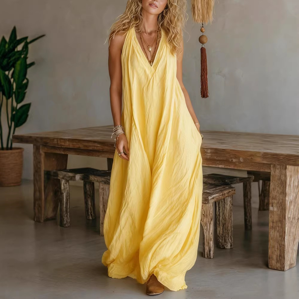 Nuovo Abito Lungo Casual Senza - Women Fashion Usa recensione e prezzo