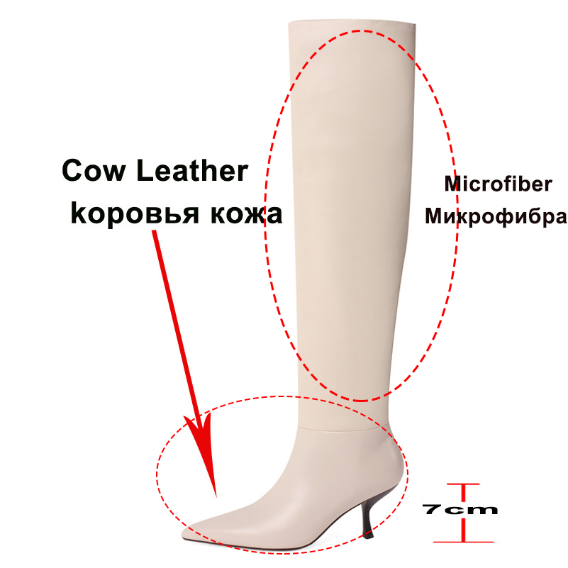 Meotina stivali lunghi con tac - Women'S Fashion Leather Boots recensione e prezzo