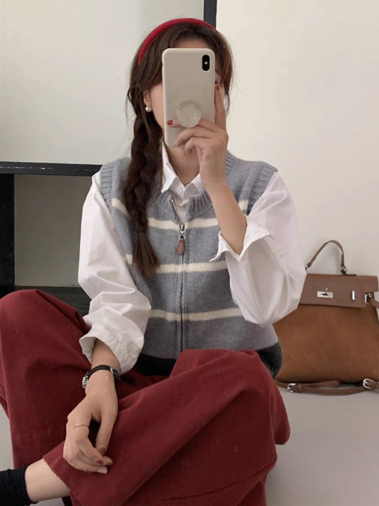 Cardigan con cerniera a righe  - Women'S Fashion Gilet recensione e prezzo