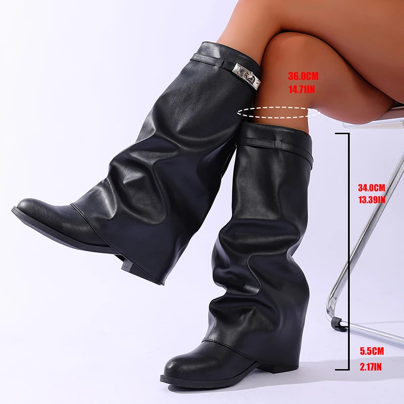 Stivali alti al ginocchio in p - Women'S Fashion Leather Boots recensione e prezzo
