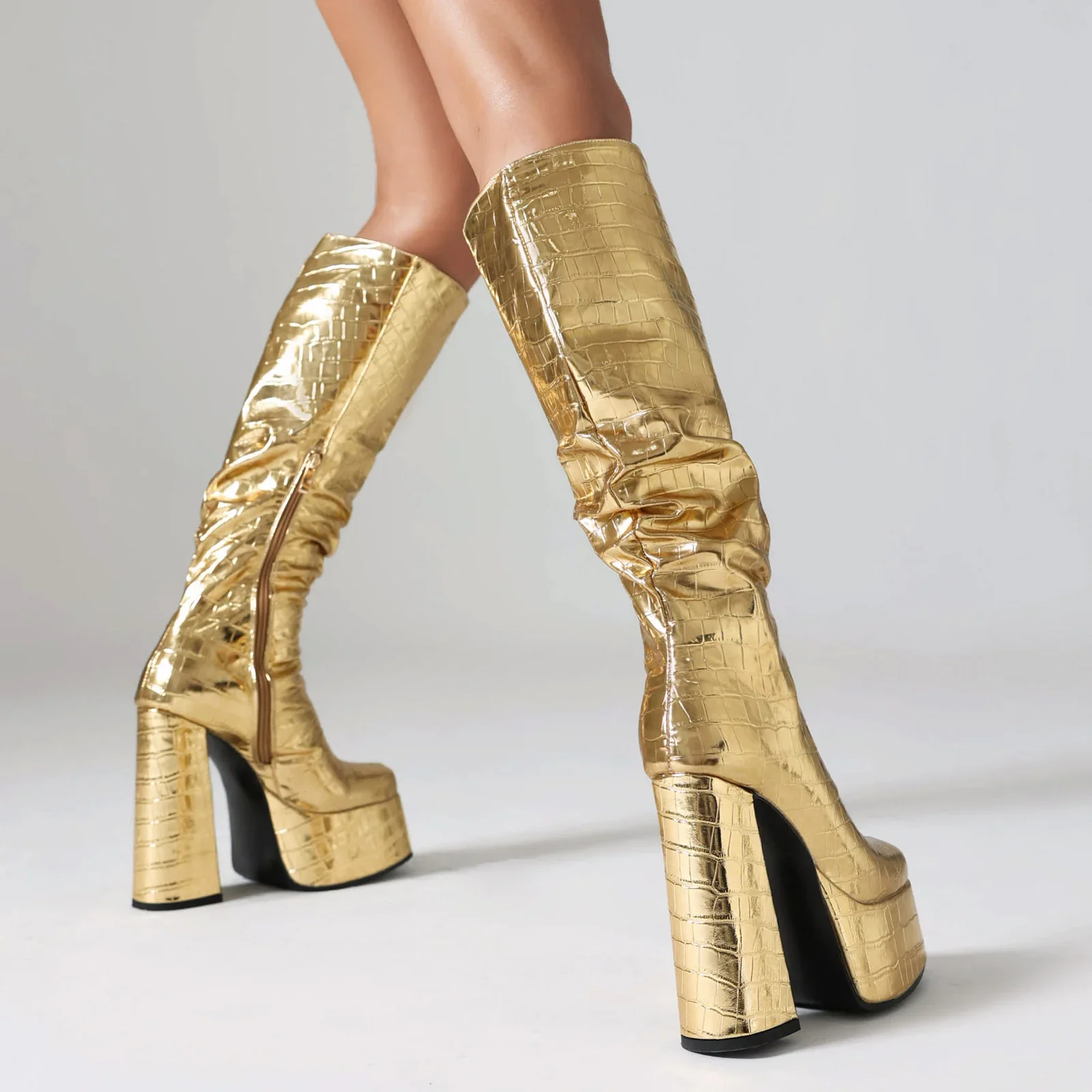 Stivali alti al ginocchio con  - Women'S Fashion Leather Boots recensione e prezzo