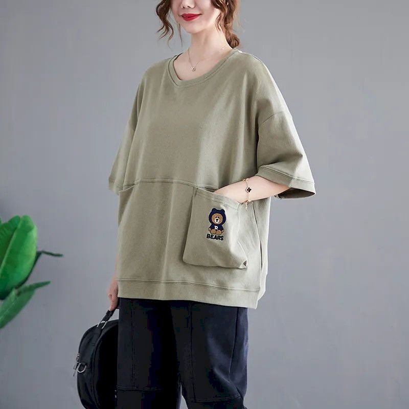 T-shirt in cotone da donna, mo - Women'S Fashion Trends 2026 Spring Summer recensione e prezzo
