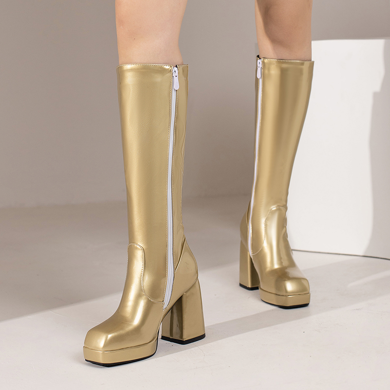 Stivali alti al ginocchio con  - Women'S Fashion Leather Boots recensione e prezzo
